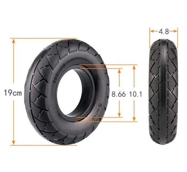 Roue pleine 200x50 pour trottinette électrique Miscooter Roue