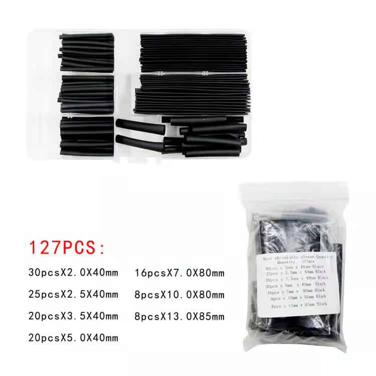 Thermorétractable noir – 127 unités – Format : sac – Trottinettes électriques Miscooter