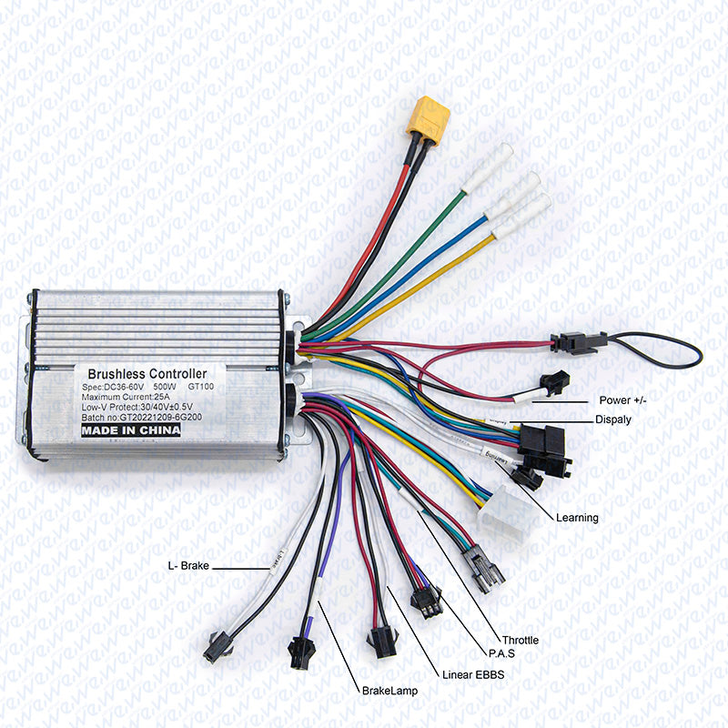 KIT controladora GT100 36/48v 25A 500W Miscooter 