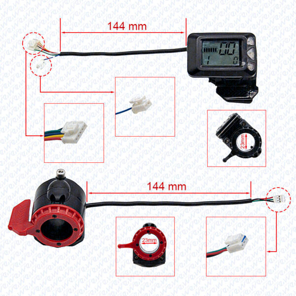 Kit contrôleur BLDC 36V 300W + écran LCD avec accélérateur + frein Miscooter 