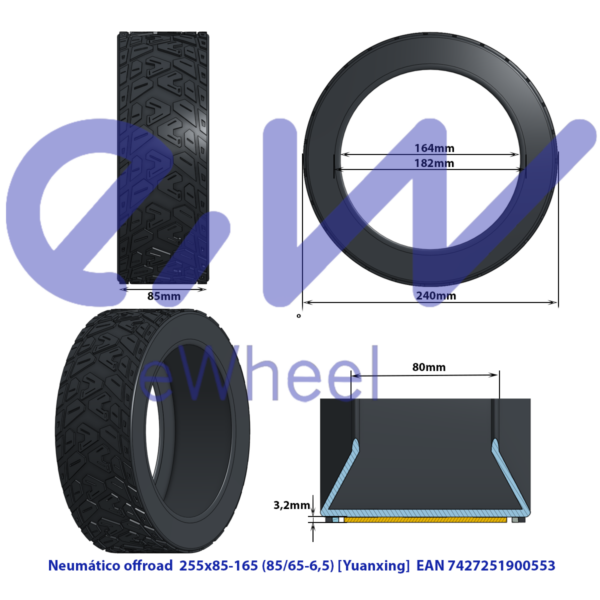 Pneu 85/65-6.5 [Yuanxing] Miscooter pneu