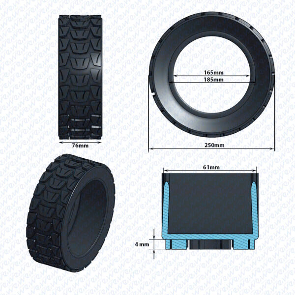 Pneu tout-terrain tubeless 10×2.75-6.5 [Xuancheng] smartgyro. Speedway 5 Dt3 Miscooter 