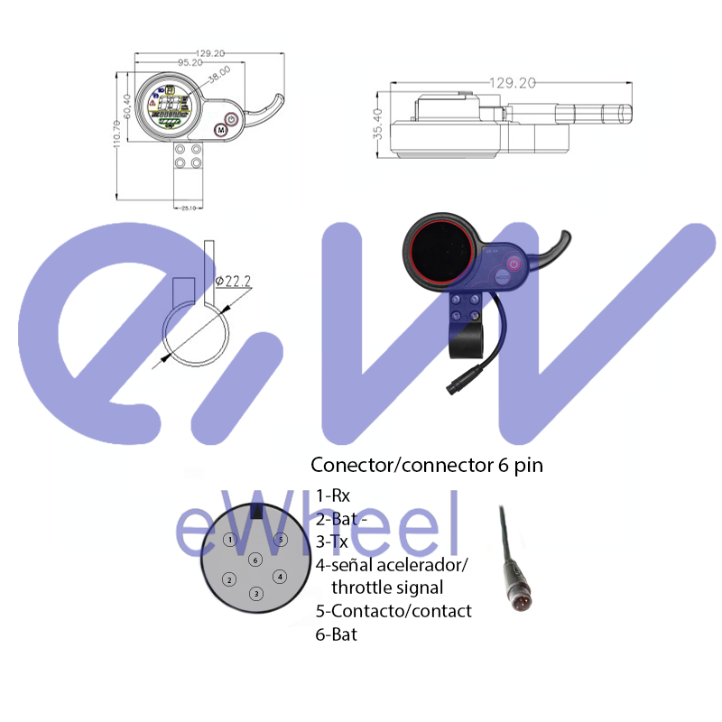 Écran d'affichage QS-S4 – 6 broches 24/60 Volt